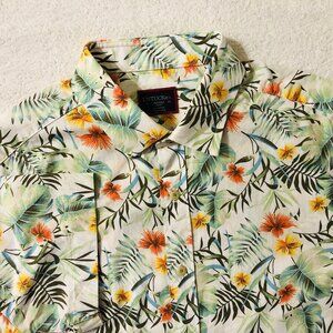 UNTUCKit Men's Size Medium Slim Fit Floral Button Front Short Sleeve Shirt